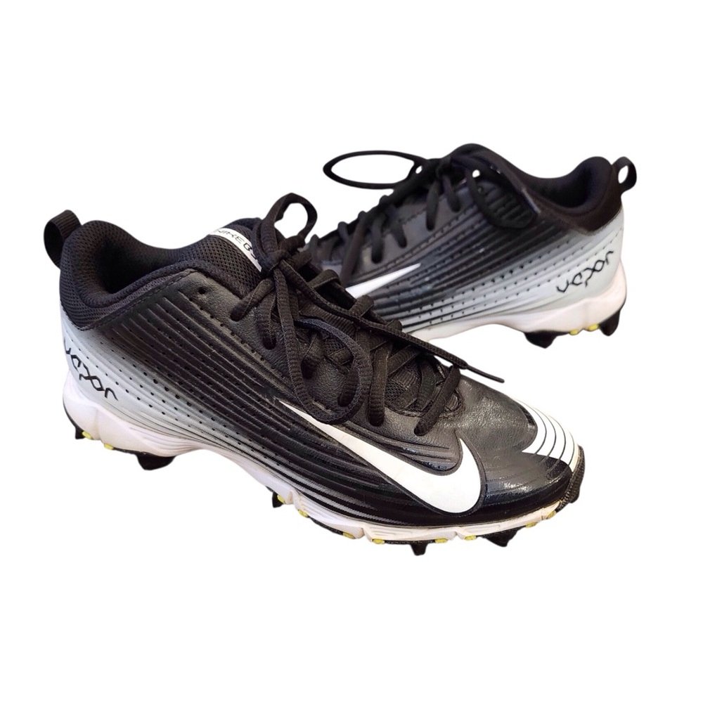 NIKE Vapor Cleats Black White Kids Boys Girls Sports Shoes Nike BSBL Athletic